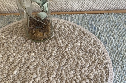 Schafwollteppich rund